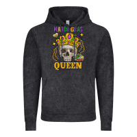 Vintage Black skull mardi gras queen Vintage Hoodie - FaDigitalArtStudio