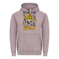 Vintage Zinc skull mardi gras queen Vintage Hoodie - FaDigitalArtStudio