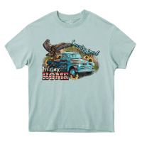 Arona Truck USA country road take me home 4th of july Heavy Core Tee - HowdyJamesFarm