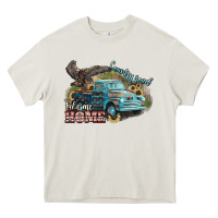 Cream Truck USA country road take me home 4th of july Heavy Core Tee - HowdyJamesFarm