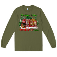 Army Green christmas wishes gingerbread kisses Long Sleeve Tee - FaDigitalArtStudio