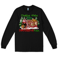 Black christmas wishes gingerbread kisses Long Sleeve Tee - FaDigitalArtStudio