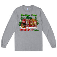Heather Grey christmas wishes gingerbread kisses Long Sleeve Tee - FaDigitalArtStudio