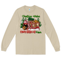 Mushroom christmas wishes gingerbread kisses Long Sleeve Tee - FaDigitalArtStudio