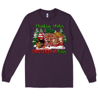 Plum christmas wishes gingerbread kisses Long Sleeve Tee - FaDigitalArtStudio