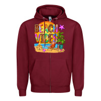 Burgundy beach vibes Zipper Hoodie - AdoDesignShop