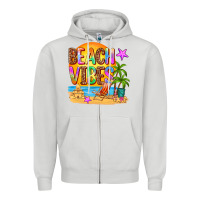 Dove Grey beach vibes Zipper Hoodie - AdoDesignShop
