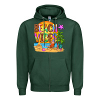 Sports Green beach vibes Zipper Hoodie - AdoDesignShop