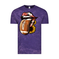 Cloud Purple Football Tongue Vintage Tee - Jasminsmagicworld