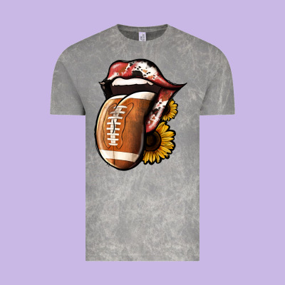Football Tongue Vintage Tee Designed By Jasminsmagicworld