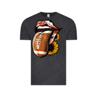 Vintage Black Football Tongue Vintage Tee - Jasminsmagicworld