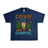 Navy Coffee And Camping Frappe Urban Heavy Tee - FaDigitalArtStudio