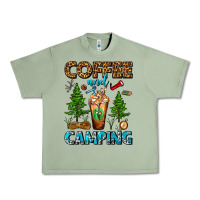 Oil Green Coffee And Camping Frappe Urban Heavy Tee - FaDigitalArtStudio
