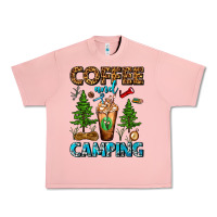 Salmon Coffee And Camping Frappe Urban Heavy Tee - FaDigitalArtStudio