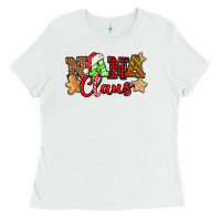 White Nana Claus Christmas Lights And Gifts mother's day Ladies Tee - HowdyJamesFarm