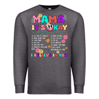 Charcoal Heather mama it's okay Premium Sweatshirt - JahusDesignShop