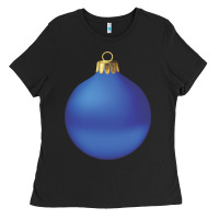 Black christmas ornament 2 Ladies Tee - artisFamous