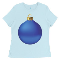 Baby Blue christmas ornament 2 Ladies Tee - artisFamous