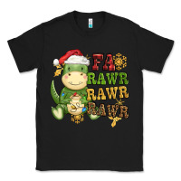 Black watercolor t rex fa rawr rawr rawr christmas Classic Tee - CowGirlArtShop