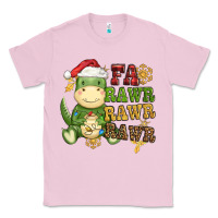 Bubblegum Pink watercolor t rex fa rawr rawr rawr christmas Classic Tee - CowGirlArtShop