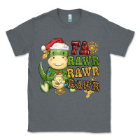 Charcoal Heather watercolor t rex fa rawr rawr rawr christmas Classic Tee - CowGirlArtShop