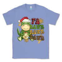 Colony Blue watercolor t rex fa rawr rawr rawr christmas Classic Tee - CowGirlArtShop