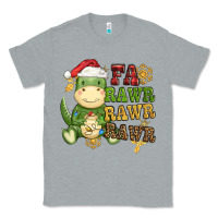Heather Grey watercolor t rex fa rawr rawr rawr christmas Classic Tee - CowGirlArtShop