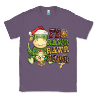 Lavender watercolor t rex fa rawr rawr rawr christmas Classic Tee - CowGirlArtShop