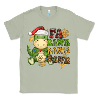 Matcha watercolor t rex fa rawr rawr rawr christmas Classic Tee - CowGirlArtShop