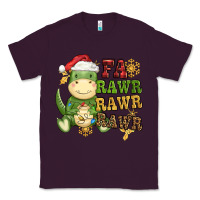 Plum watercolor t rex fa rawr rawr rawr christmas Classic Tee - CowGirlArtShop
