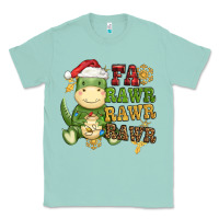 Seafoam watercolor t rex fa rawr rawr rawr christmas Classic Tee - CowGirlArtShop