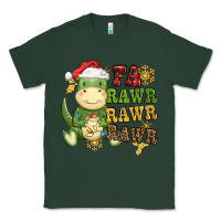 Sports Green watercolor t rex fa rawr rawr rawr christmas Classic Tee - CowGirlArtShop