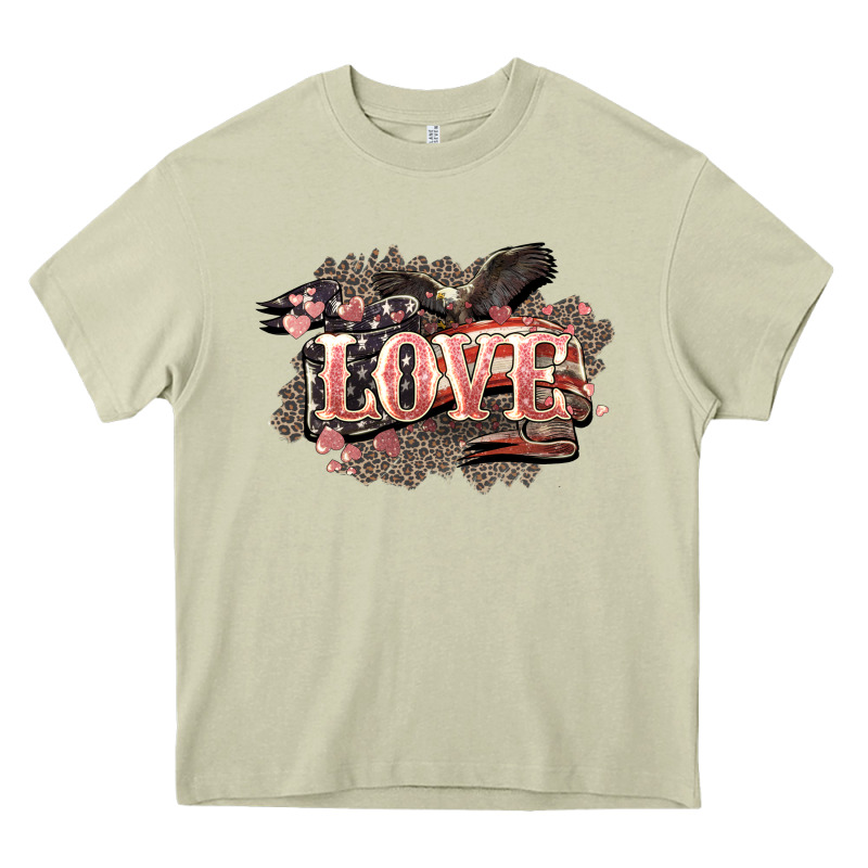 Love America 4th Of July Heavy Core Tee by HowdyJamesFarm | Teevron