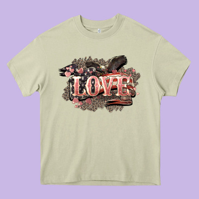 Love America 4th Of July Heavy Core Tee Designed By Howdyjamesfarm