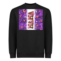 Black purple leopard pink mama hearts Heavyweight Sweatshirt - AdoDesignShop