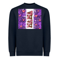 Navy purple leopard pink mama hearts Heavyweight Sweatshirt - AdoDesignShop