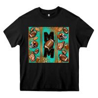 Black American football mom Heavy Core Tee - Jasminsmagicworld