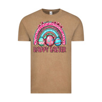 Vintage Coffee Happy Easter eggs rainbow Vintage Tee - OliviaCreatesArt