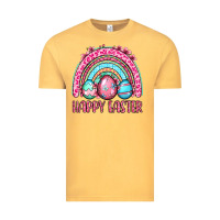 Vintage Mustard Happy Easter eggs rainbow Vintage Tee - OliviaCreatesArt