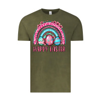 Vintage Olive Happy Easter eggs rainbow Vintage Tee - OliviaCreatesArt
