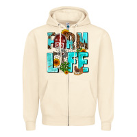 Sandshell farm life Zipper Hoodie - AdoDesignShop