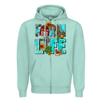 Seafoam farm life Zipper Hoodie - AdoDesignShop