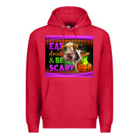 Cardinal eat drink and be scary cow Premium Hoodie - LillyAllenDesigns