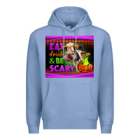 Eat Drink And Be Scary Cow Premium Hoodie | Teevron