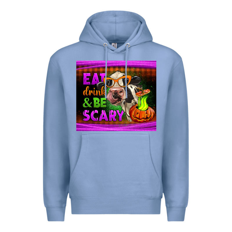 Eat Drink And Be Scary Cow Premium Hoodie by LillyAllenDesigns | Teevron