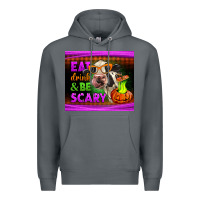 Rock eat drink and be scary cow Premium Hoodie - LillyAllenDesigns