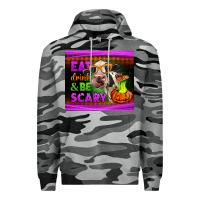 Slate Camo eat drink and be scary cow Premium Hoodie - LillyAllenDesigns