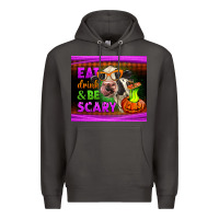 Smoke eat drink and be scary cow Premium Hoodie - LillyAllenDesigns