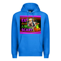 True Royal eat drink and be scary cow Premium Hoodie - LillyAllenDesigns