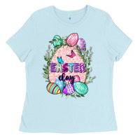 Baby Blue Easter Day Ladies Tee - CowGirlArtShop